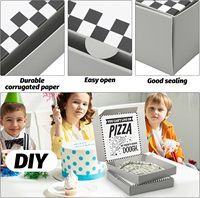 Carton ondulé sur mesure 5 7 8 9 10 12 16 20 24 28 32 pouces Boîte à pizza de marque Boîte de papier d'emballage de pizza blanche pour aliments