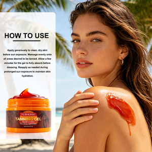 Gel Bronceador Natural de Marca Privada con Xilitol, Glicerina, Mentol <span class=keywords><strong>y</strong></span> Alantoína para Bronceado Corporal en Solárium <span class=keywords><strong>y</strong></span> <span class=keywords><strong>Playa</strong></span> - Product Image 6