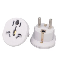 Adaptador de enchufe de la UE gris Universal 16A 2 pines pin redondo enchufes y enchufes europeos AU UK CN EE. UU. a enchufe de pared de la UE AC 250V adaptador de viaje