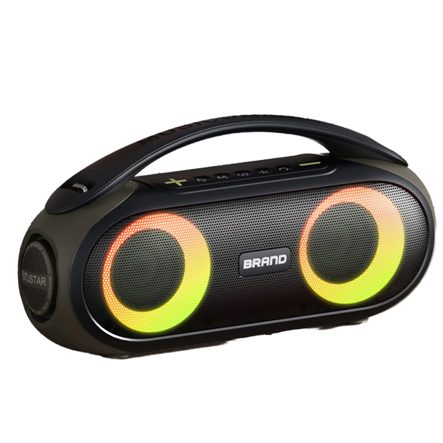 Portable 20W Loud Stereo Bluetooth Speakers IPX7 Waterproof Active Type With 6H Playtime RGB Lights Dual PA AC Power Source