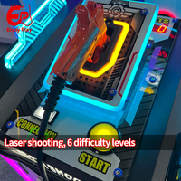 Machine de jeu de tir au laser Mech Shooter avec 6 niveaux de difficulté, simulateur d'arcade de tir sur bouteilles