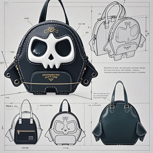 Borsa Ita a Forma di Animale Personalizzata <span class=keywords><strong>con</strong></span> Finestra Trasparente, Zaino Ita in PU <span class=keywords><strong>con</strong></span> Teschio per Collezionisti di Spille - Product Image 6