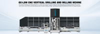 Centro de Trabajo CNC con Sistema de Control Mitsubishi WGM, Máquina de Perforación y Fresado de Vidrio CNC Vertical de Alta Velocidad