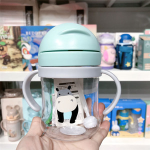 Poignée de sangle de dessin animé Anti-chute étanche en plastique <span class=keywords><strong>verre</strong></span> à boire <span class=keywords><strong>tasse</strong></span> à bec pour enfants <span class=keywords><strong>tasse</strong></span> d'<span class=keywords><strong>apprentissage</strong></span> de biberon - Product Image 2