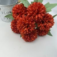 Décoration de fleurs de marguerite pour la Saint-Valentin, en soie et plastique, 7 têtes, accessoires de tir de boules, simulation, aménagement de lieu, vente en gros