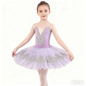 Falda Tutú de Ballet Cisne Pequeño HIPPO KIDS, Encaje Delicado, Poliéster, para Niñas, Actuación de Danza, en Existencia - Product Image 5