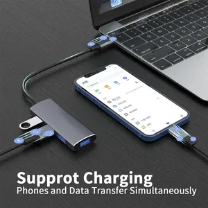 USB C ฮับ3.0 Type C 3.1 4พอร์ตแยกอะแดปเตอร์ OTG สำหรับ Lenovo <span class=keywords><strong>Xiaomi</strong></span> MacBook Pro 13 15 Air Pro PC อุปกรณ์คอมพิวเตอร์ - Product Image 5