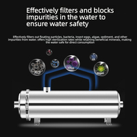 Filtre à eau en acier inoxydable SS304, débit élevé 3000L/H, boîtier de 102 mm pour une eau potable saine pour toute la maison