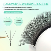 Extensions de cils pré-faits NAGARAKU en forme de W, effet 3D 4D 5D, 54 rangées, grande capacité, faux cils