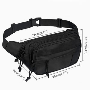 Riñonera Grande Esencial para Viajes, Bolso Cruzado para Mujer y Hombre con 5 Bolsillos con Cremallera y Correa Ajustable - Product Image 2