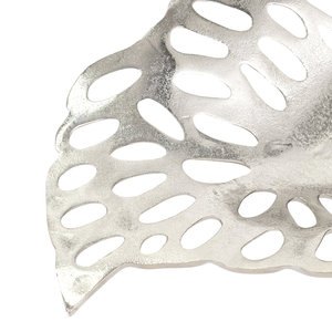 Plateau en aluminium en forme de feuille d'argent de haute qualité pour le décor de fête de mariage de maison de Restaurant d'Inde - Product Image 3