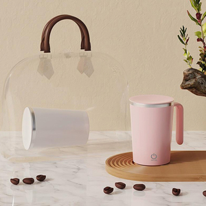 Taza Mezcladora Eléctrica Automática de 400 ml, Taza de Café de Acero Inoxidable de Doble Pared con Botella de Agua Inteligente para Oficina - Product Image 6