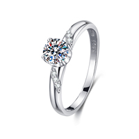 Bague en argent sterling 925 sur mesure avec certification GRA, moissanite 0,5 carat D VVS, bague pour femme, libérez votre diversité en matière de bijoux