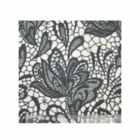 Tissu de dentelle brodée hydrosoluble à motifs floraux pour robe de mariée, robe de cérémonie, vêtements de mode RTW, fournisseur