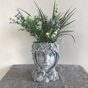 Sáng Tạo Mọng Nước Mặt Ngoài Trời Chậu Hoa Trồng Bắt chước Nhân Vật Nữ Thần Trong Nhà Đầu Chậu Hoa Trang Trí Nội Thất Nhựa Thủ Công Mỹ Nghệ - Product Image 3