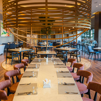 Ensemble de meubles de restaurant, de café, de salon de thé, de pizza, de style moderne chinois, en cuir et en bois, banc, canapé, table, chaise
