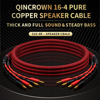 Câble de haut-parleur HiFi en cuivre pur plaqué or, prise Y, prise banane, 6N OFC, PVC pour amplificateur de puissance, connexion de moniteur, microphone