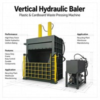 Presse à balles hydraulique verticale automatique pour métaux, machine à presser les déchets métalliques