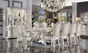 Longhao Palace Style White Solid Wood Leather Complete <strong>Bedroom</strong> <strong>Set</strong> - Product Image 4