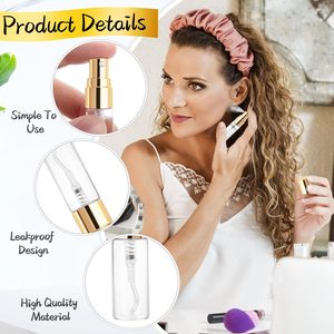 Venta al por Mayor de Mini Botellas de Perfume de Vidrio Cilíndricas Redondas de 1.5ml, 2ml, 3ml y 5ml con Atomizador y Serigrafía - Product Image 3