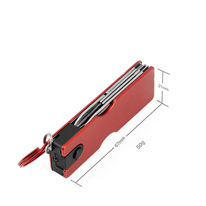 Herramienta portátil multifunción Gadget con cuchillo de bolsillo con luz LED y cortaúñas para entusiastas del llavero de metal - Product Image 2