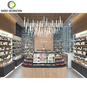 Meuble de présentation durable pour boutique de cosmétiques de luxe avec gondole pour magasin de maquillage - Product Image 5