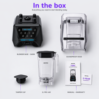 Licuadora Profesional MIXTEC con Aislamiento Acústico, Control Digital de 14 Velocidades, Ideal para Restaurantes, Hoteles y Cocinas Comerciales