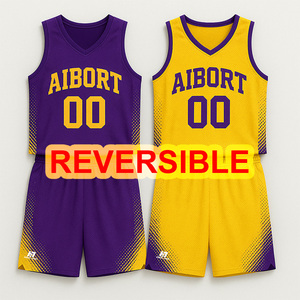 Uniforme <span class=keywords><strong>de</strong></span> Baloncesto <span class=keywords><strong>de</strong></span> Malla sin Mangas, Reversible, <span class=keywords><strong>de</strong></span> Doble Cara, con Estampado Personalizado, Transpirable y <span class=keywords><strong>de</strong></span> Colores Vivos, para Clubes Deportivos - Product Image 1