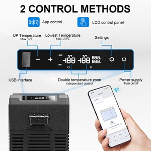 55L 12V <b>Portable</b> <b>Fridge</b> Freezer Solar Powered Compressor Cooling China Factory Car Refrigerator Dual Cold Hot - Product Image 4