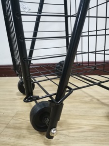 21L पोर्टेबल बंधनेवाला तह स्टील पहिएदार ट्राली शॉपिंग कार्ट - Product Image 5