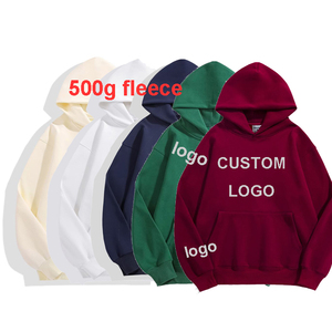 OEM Bulk Custom Printing Logo <span class=keywords><strong>Hoodies</strong></span> Two-Layer Heavy Fleece Sweatshirts para Homens e Mulheres Baggy Hooded Collar - Product Image 6