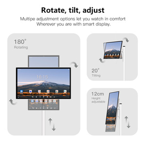 Televisor Inteligente de 24 Pulgadas con Ruedas, CPU Android de 8 Núcleos, Control Remoto, Pantalla Táctil, Batería, Cámara de 13MP, Pantalla Plegable Portátil - Product Image 5