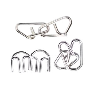 Rompecabezas de Nueve Anillos Enlazados, Juguete de Alambre de Acero Inoxidable 304, Forma Geométrica, Juego de Ingenio Metálico, Juguete de Ciencia e Ingeniería - Product Image 1