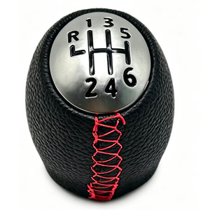 Chen Can Car Gear <b>Shift</b> <b>Knob</b> Leather Wrapped 6 Speed Manual Transmission Ergonomic Design for Renault Megane - Product Image 3