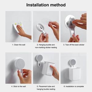 Support mural ABS avancé, organisateur de salle de bain, distributeur automatique de dentifrice, solution pour les maisons modernes - Product Image 2