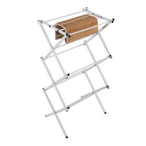 Factory Supplier Powder Coated Three-layer Metal Foldable Laundry Rack Drying Clothes Rack