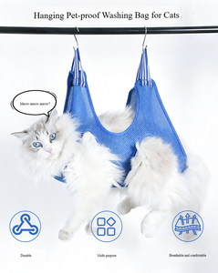 Bolsa de Baño para Gatos, Hamaca Colgante para Mascotas, Herramienta para Cortar Uñas, Antiarañazos y Antibocadillos, para Lavar Patas - Product Image 2