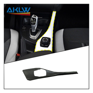 Aksesoris Interior Mobil Serat Karbon Kering untuk BMW Seri 1 2 F20 F21 F22 F23 2012 hingga 2018, Panel Tuas Persneling, Trim Tombol Multimedia - Product Image 1