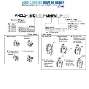 ZJHD平行式空气夹持器长行程式空气机器人夹持器气动气缸MHZL2-<span class=keywords><strong>10D</strong></span> - Product Image 6
