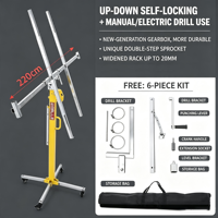 Monte-charge pour la pose de plaques de plâtre avec support d'éclairage compact, capacité de levage 50 kg