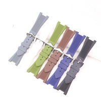 Bracelet de montre en caoutchouc compatible avec les montres de luxe style Nautilus, extrémités courbées, alternative en silicone, bracelet de montre sport 20 mm 22 mm