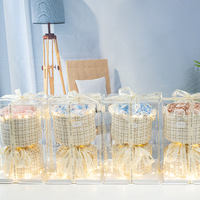 Bouquets de Roses en Savon Personnalisés Saint-Valentin 2025 – 19 Fleurs – Cadeaux d'Anniversaire, Orchidées Glacées pour Épouse et Petite Amie