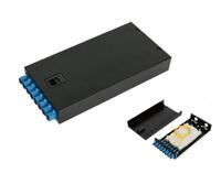 Liu baja hitam dingin digulung SC FC 8-Core Panel Patch serat optik terpasang di dinding/tipe meja untuk peralatan serat jaringan FTTH FTTX