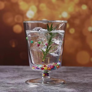 Taza de café y <span class=keywords><strong>leche</strong></span> de vidrio de borosilicato de doble capa con diseño moderno, estrellas de colores y lentejuelas, portátil, al por mayor - Product Image 3