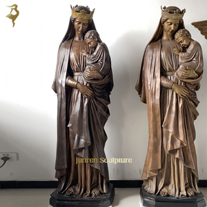 Outdoor Metal Craft <b>Religious</b> Catholic Church Virgin Mary and Jesus Bronze Sculpture JR-ABF09 Bronze Virgin Mary JR-ABF09 - Product Image 4