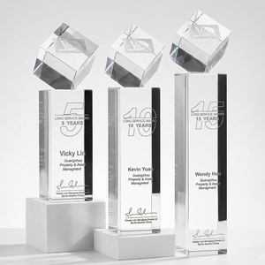 Trofeo de Cristal Personalizado con Cubo de <span class=keywords><strong>Rubik</strong></span>, Premio Grabado en Cristal para Innovación, Estrategia, Liderazgo, Excelencia, Regalos para Campeones - Product Image 1