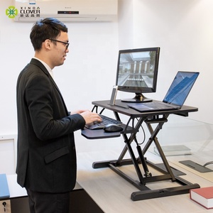 Home-Office Laptop-Schreibtisch mit Gasfeder-Erhöhung und Abnehmbarer Tastaturablage/Faltbarer Tragbarer Höhenverstellbarer Computer-Stehschreibtisch - Product Image 3