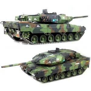 Profesyonel 3889-1 Metal tankı alman leopar 2 A6 RC ana savaş tankı 2.4G 1/16 HengLong modeli oyuncak uzaktan kumanda savaş Tank araba