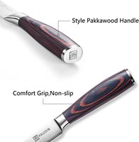 10% de réduction sur un couteau professionnel en acier inoxydable de 5 pouces mazon top vente ensemble de couteaux de chef en bois Pakka de cuisine avec boîte-cadeau