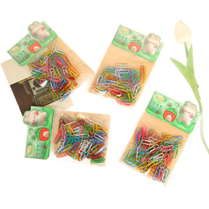 Colorful Paper Clips Metal <b>Office</b> <b>Supplies</b> 100 Pcs Stationery Gift For Students Teachers - Product Image 4
